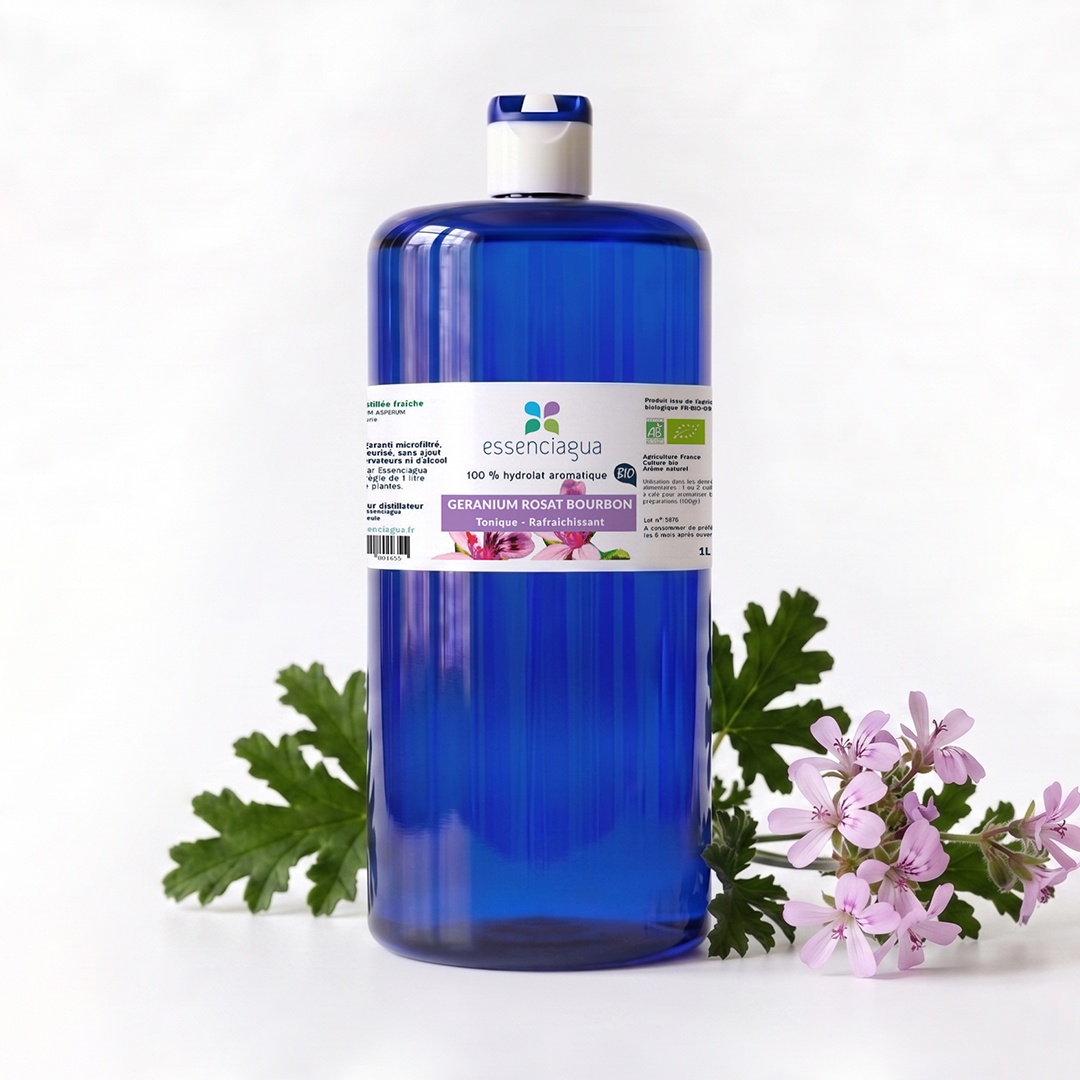 100% Organic and Handcrafted Geranium Rosat Bourbon Hydrolate — 1 L