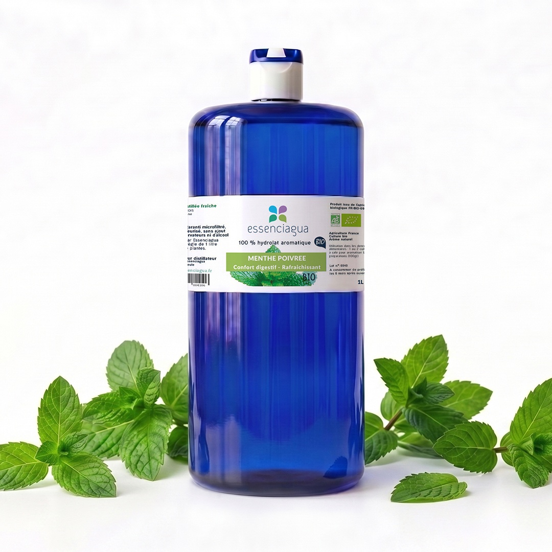 Peppermint Hydrolat 100% Organic and Handcrafted — 1 L